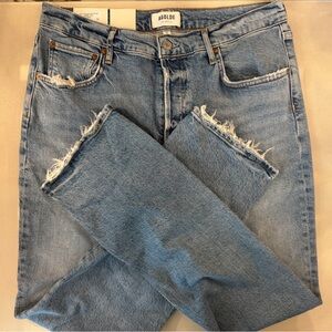 NWT Agolde Riley Long High Rise Straight Sz 31